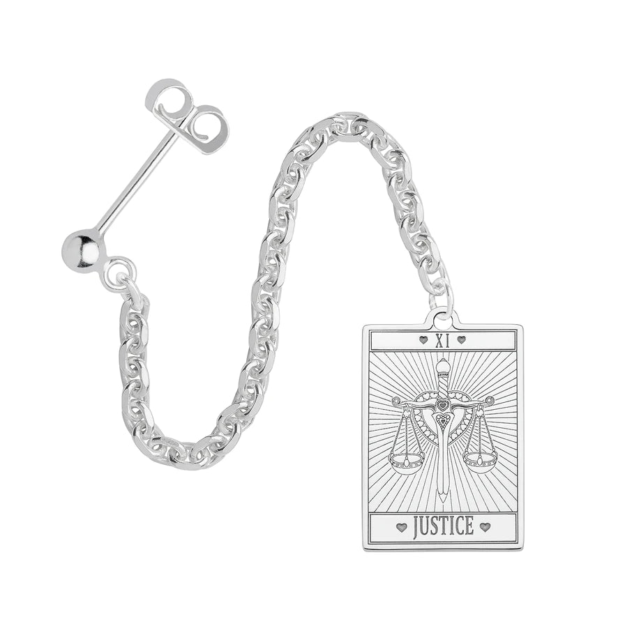 The Justice Tarot Single Earring