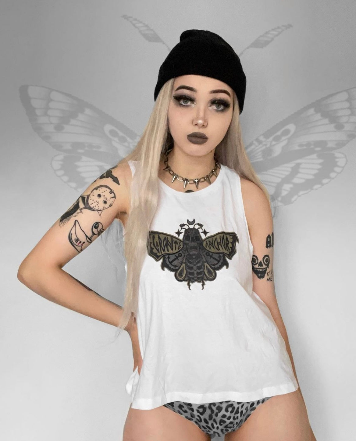 Death Head Moth Crop Vest