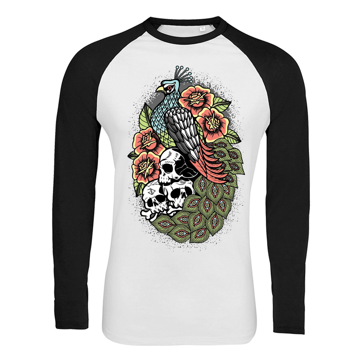 Peacock Raglan Longsleeve T-Shirt