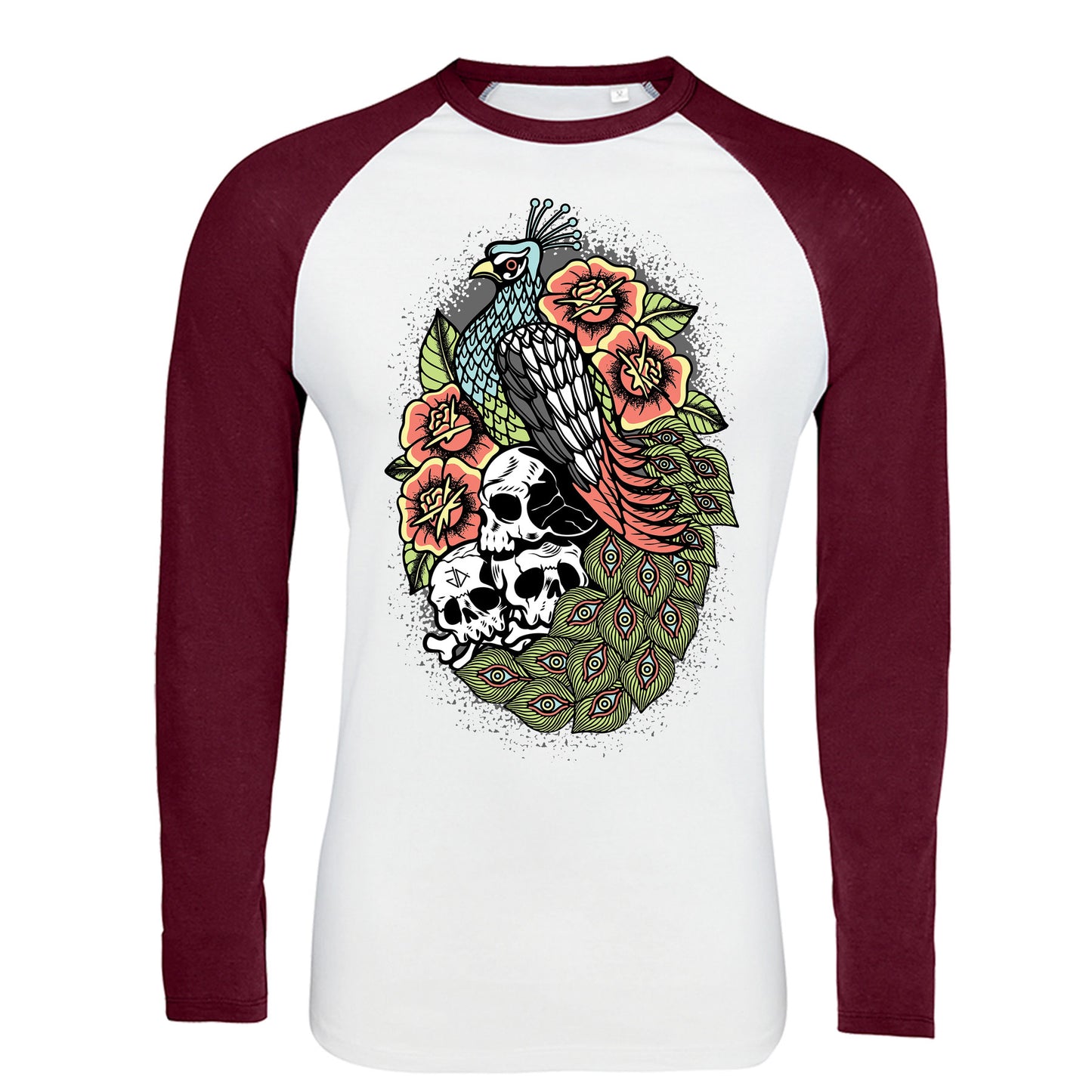 Peacock Raglan Longsleeve T-Shirt