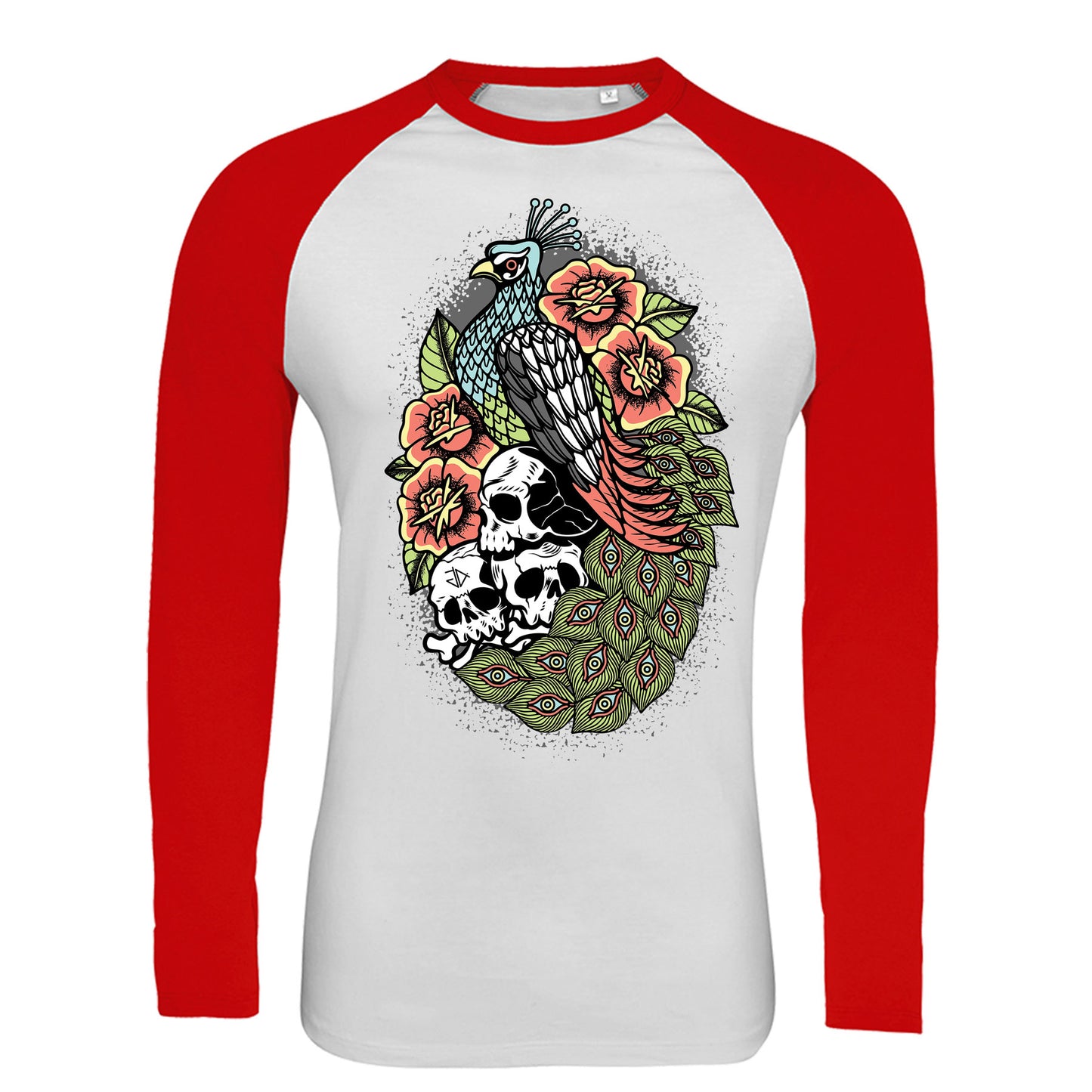 Peacock Raglan Longsleeve T-Shirt